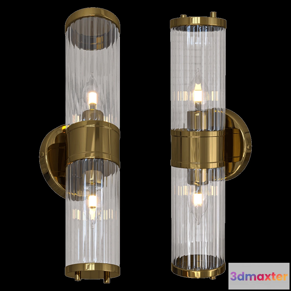 1661016 - CRYSTAL LUX - Wall lamp Sancho AP2 Brass 3D Max