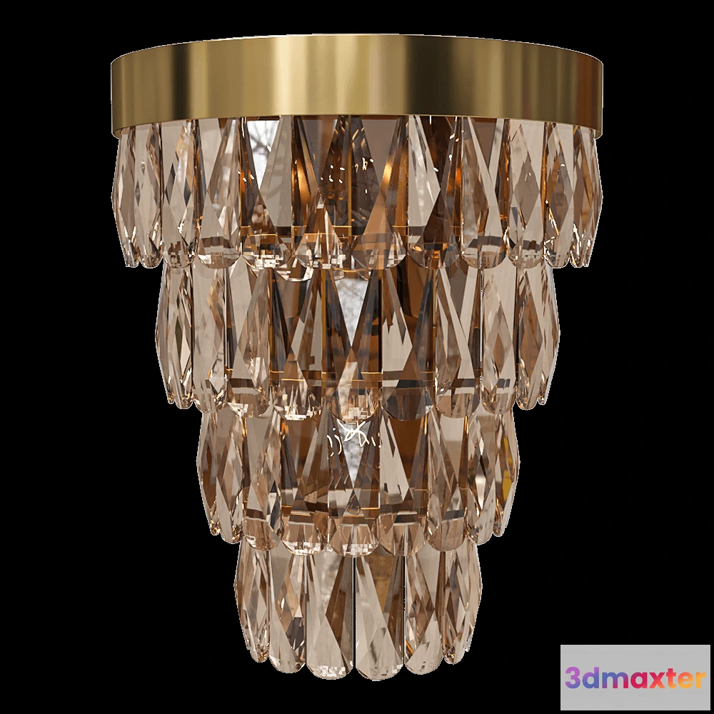 1661036 - CRYSTAL LUX - Wall lamp Abigail AP3 GoldAmber 3D Max