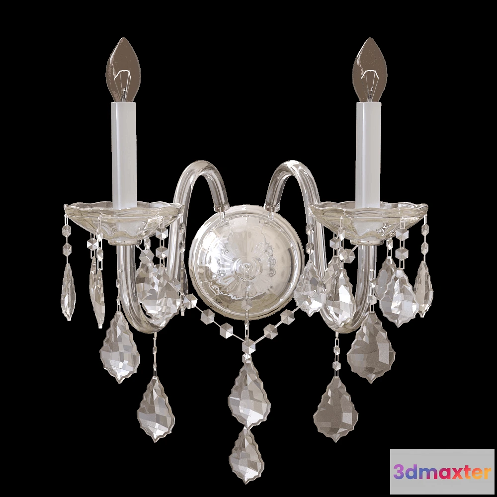 1661058 - CRYSTAL LUX - Wall lamp Queen AP2 3D Max