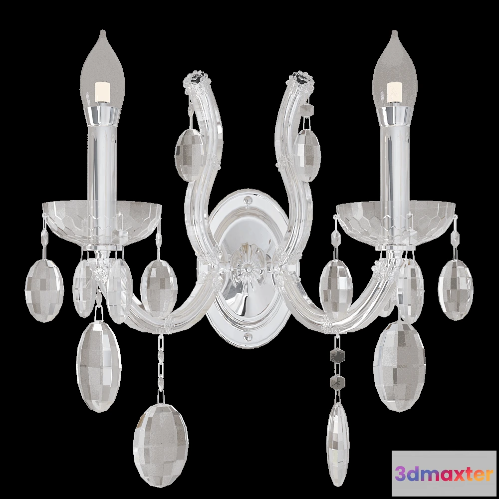 1661060 - CRYSTAL LUX - Wall lamp Hollywood AP2 chrome 3D Max