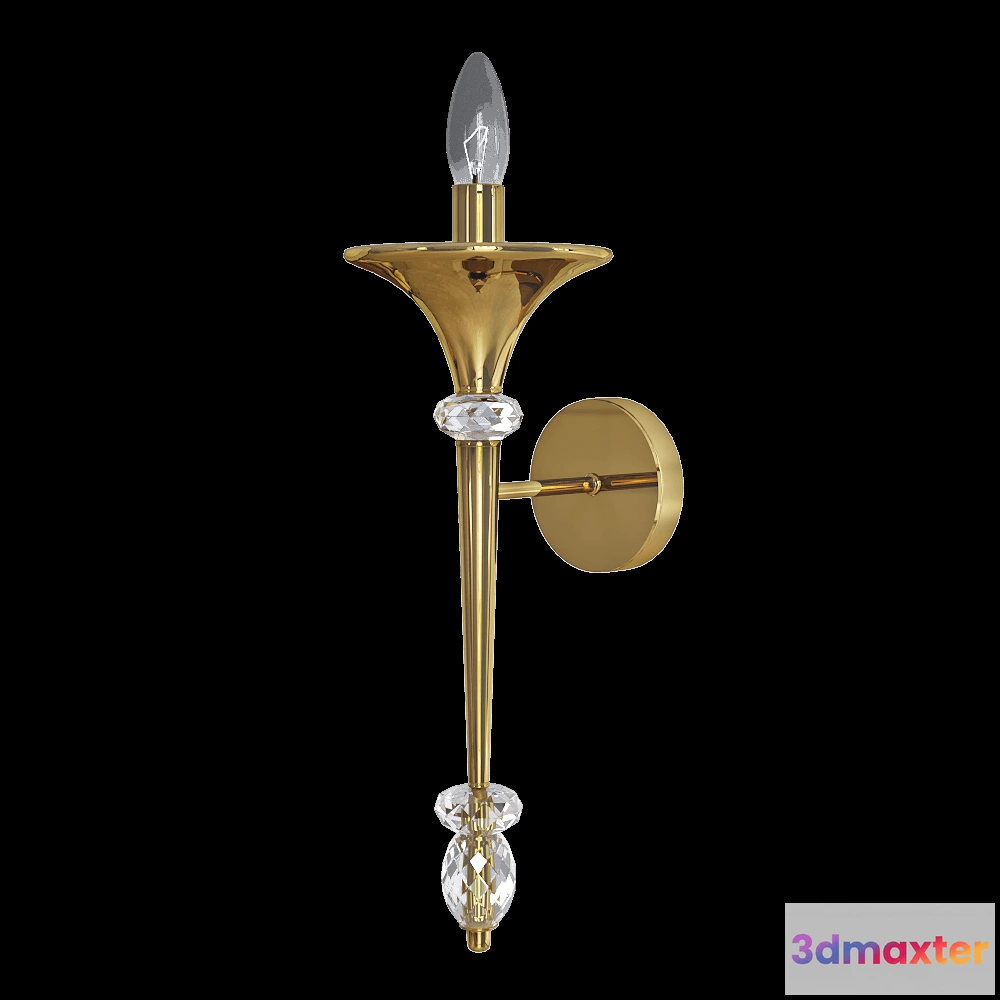 1661072 - CRYSTAL LUX - Wall lamp Miracle AP1 bronze 3D Max