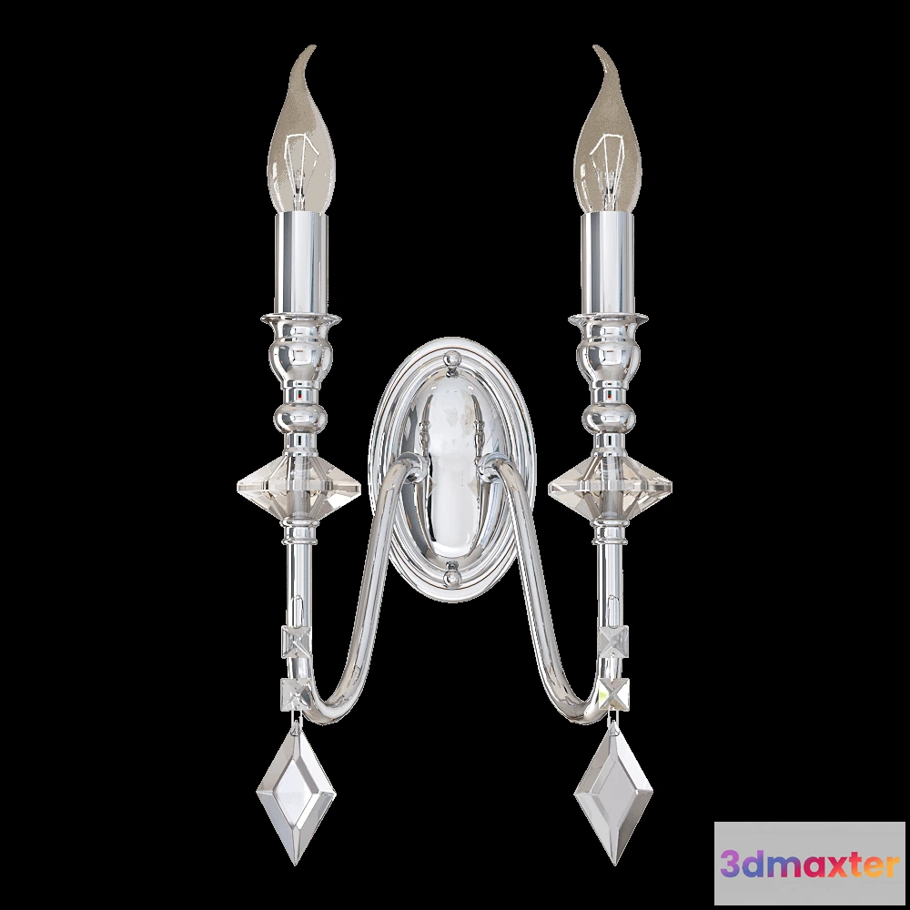 1661074 - CRYSTAL LUX - Wall lamp Mercedes AP2 chrome smoke 3D Max