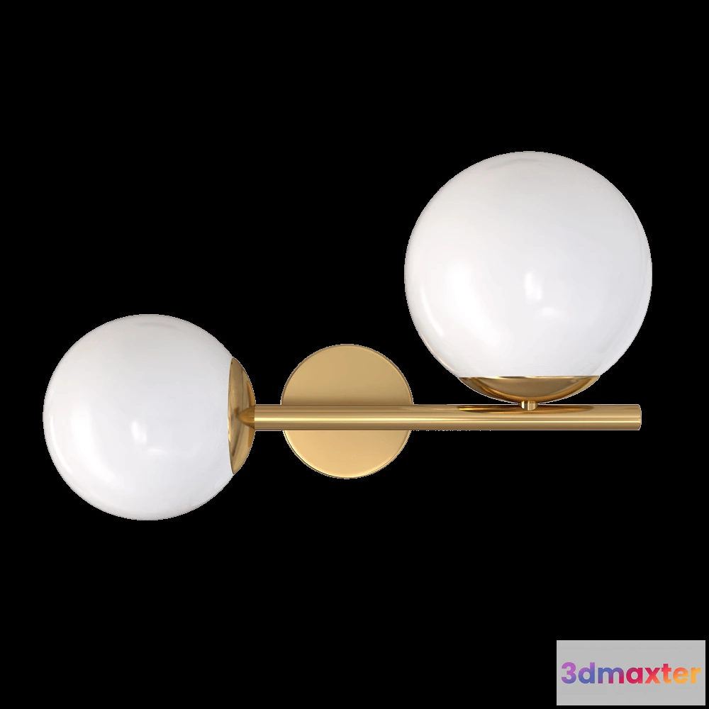 1661088 - CRYSTAL LUX - Wall lamp Feliz AP2 bronze-white 3D Max