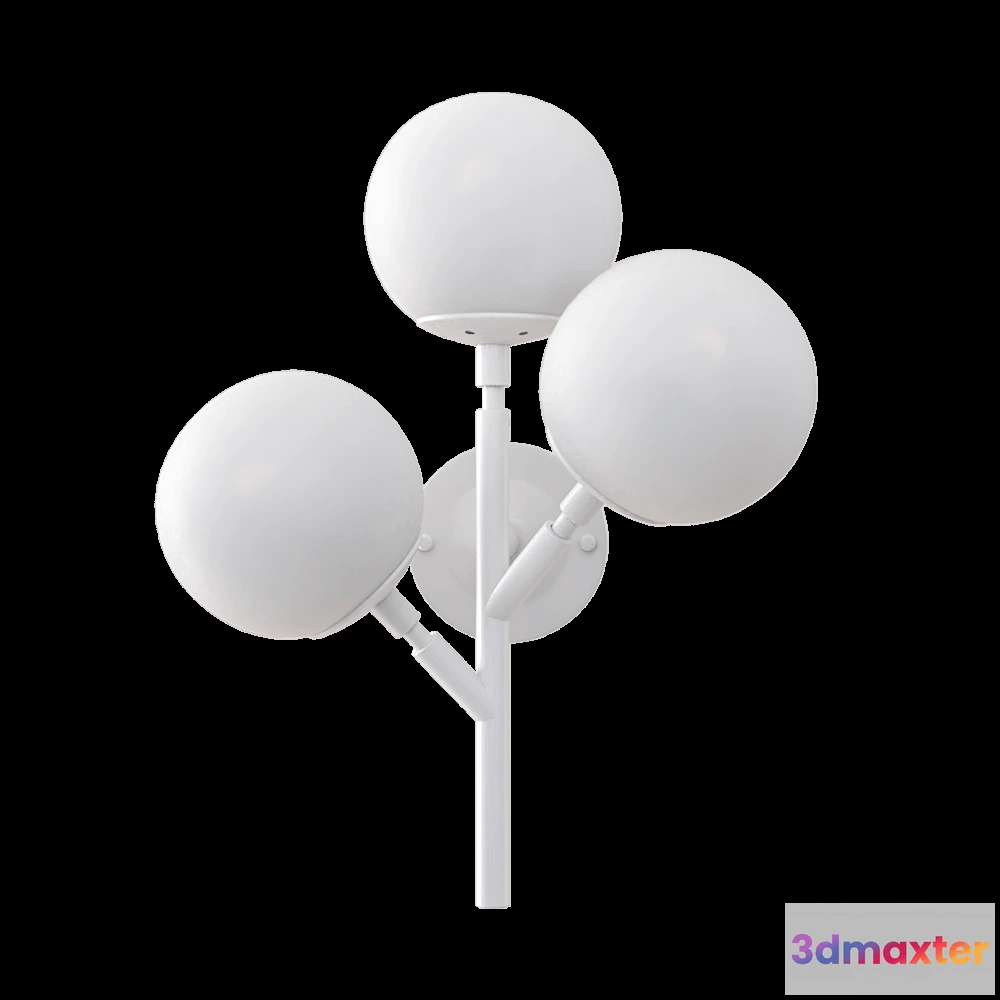 1661090 - CRYSTAL LUX - Wall lamp Medea AP3 white 3D Max