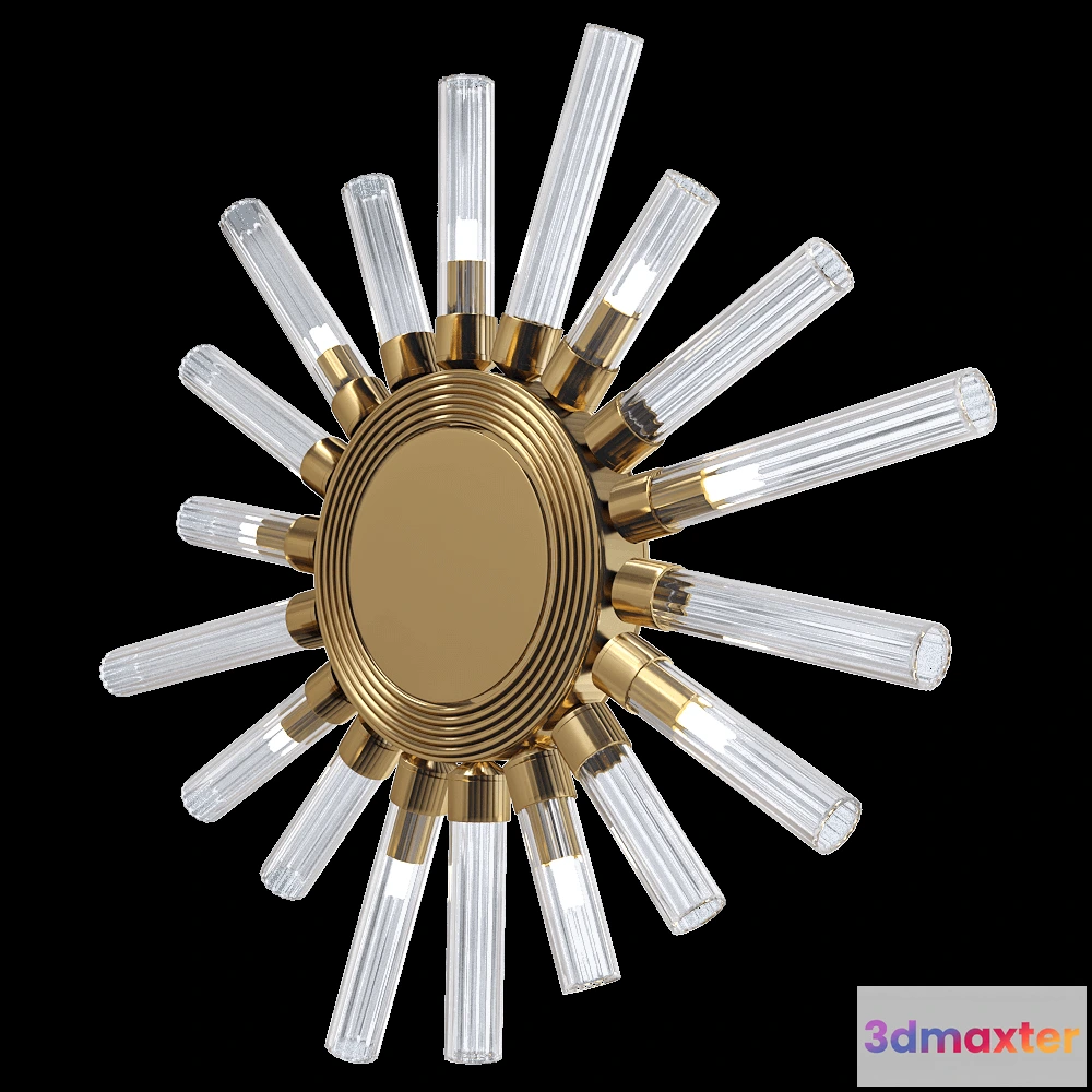 1661092 - CRYSTAL LUX - Wall lamp Fair AP9 Gold D520 3D Max