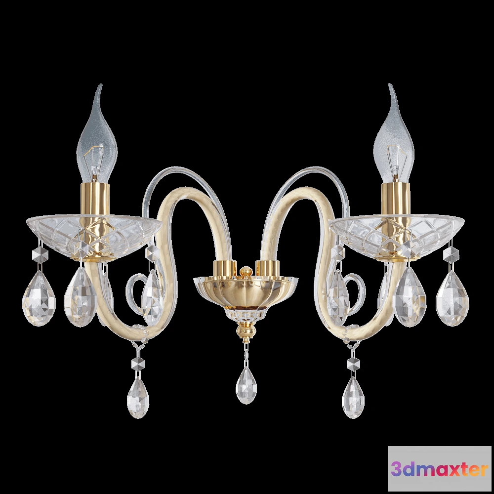 1661100 - CRYSTAL LUX - Wall lamp Dalia AP2 3D Max
