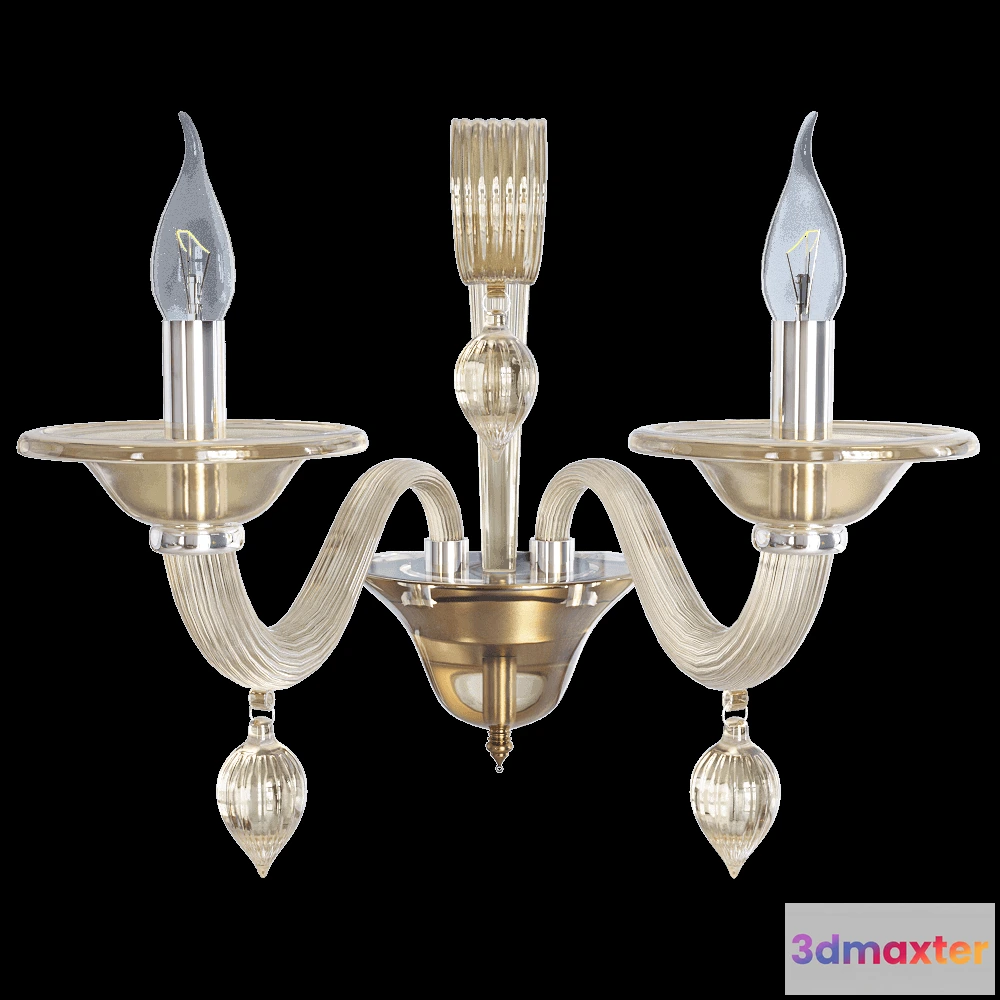 1661112 - CRYSTAL LUX - Wall lamp Caetano AP2 Smoke 3D Max