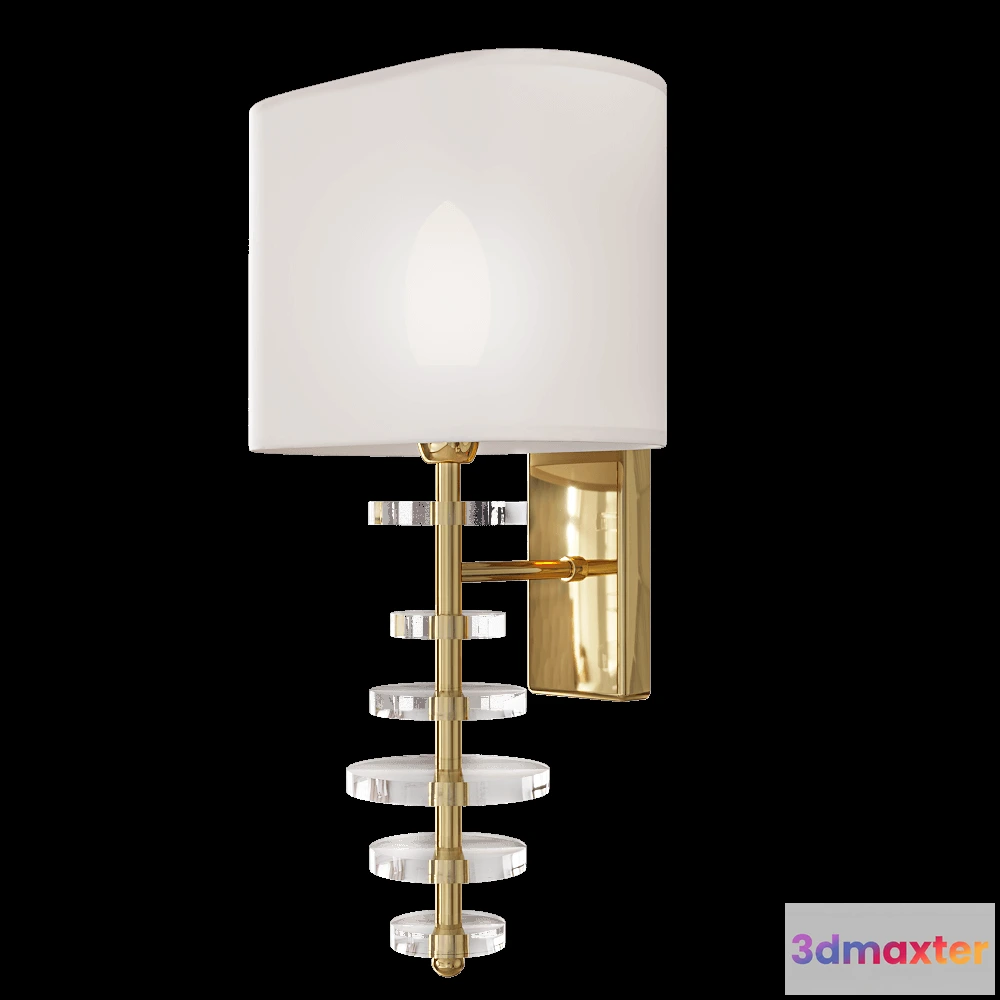 1661120 - CRYSTAL LUX - Wall lamp Armando AP1.2 Gold 3D Max