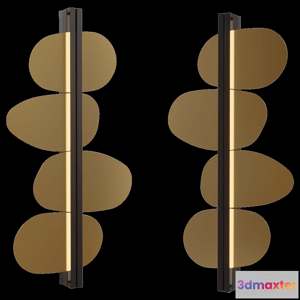 1661154 - CVL  - Wall lamp STRATE Stone 100 3D Max