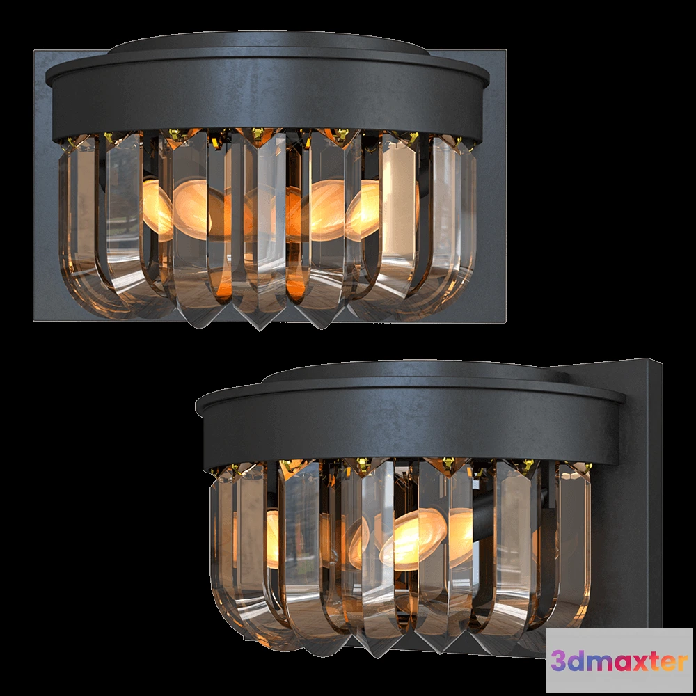 1661304 - FAVOURITE - Wall lamp Amber 1657-2W 3D Max