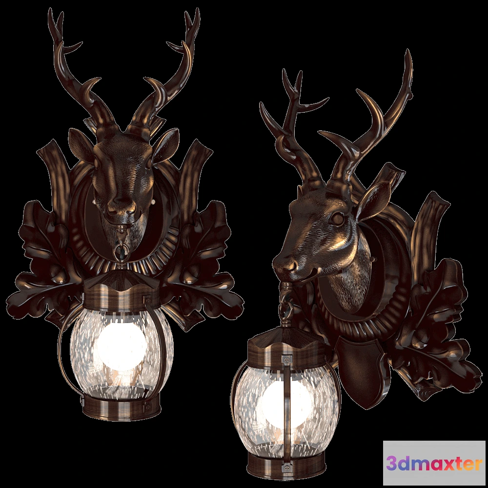 1661306 - FAVOURITE - Street lamp Hunt 1849-1W 3D Max