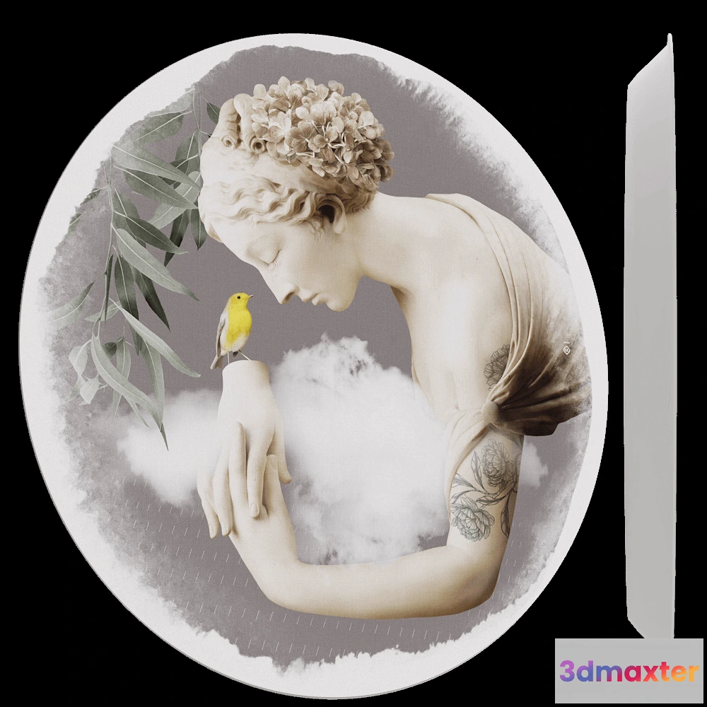 1661436 - ibride - Wall lamp Luminaire La Divina 3D Max