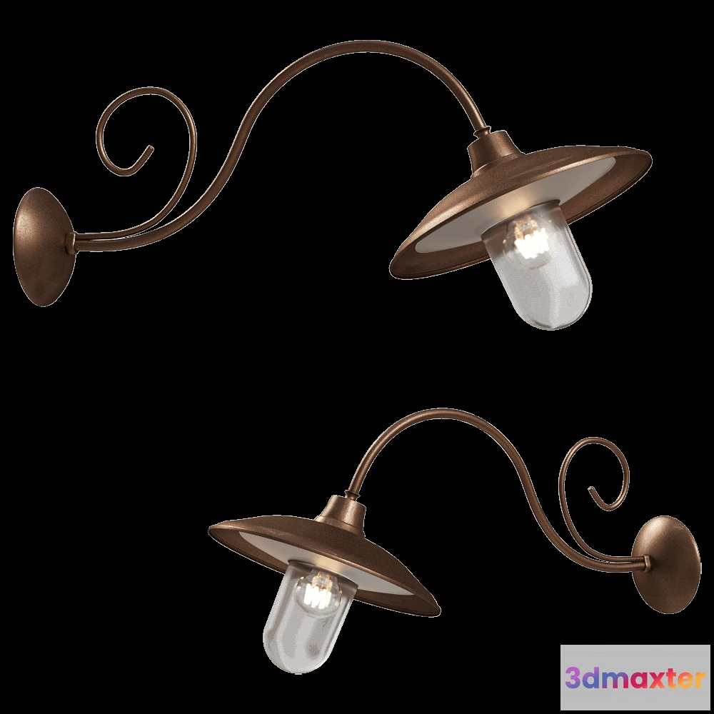 1661458 - Il Fanale - Wall lamp Barchessa 220.26.ORB 3D Max
