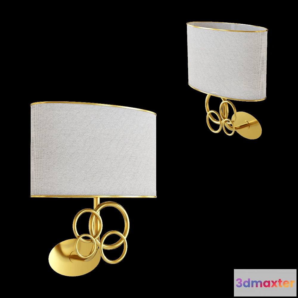 1661928 - MARIONI - Wall lamp Vendome 3D Max