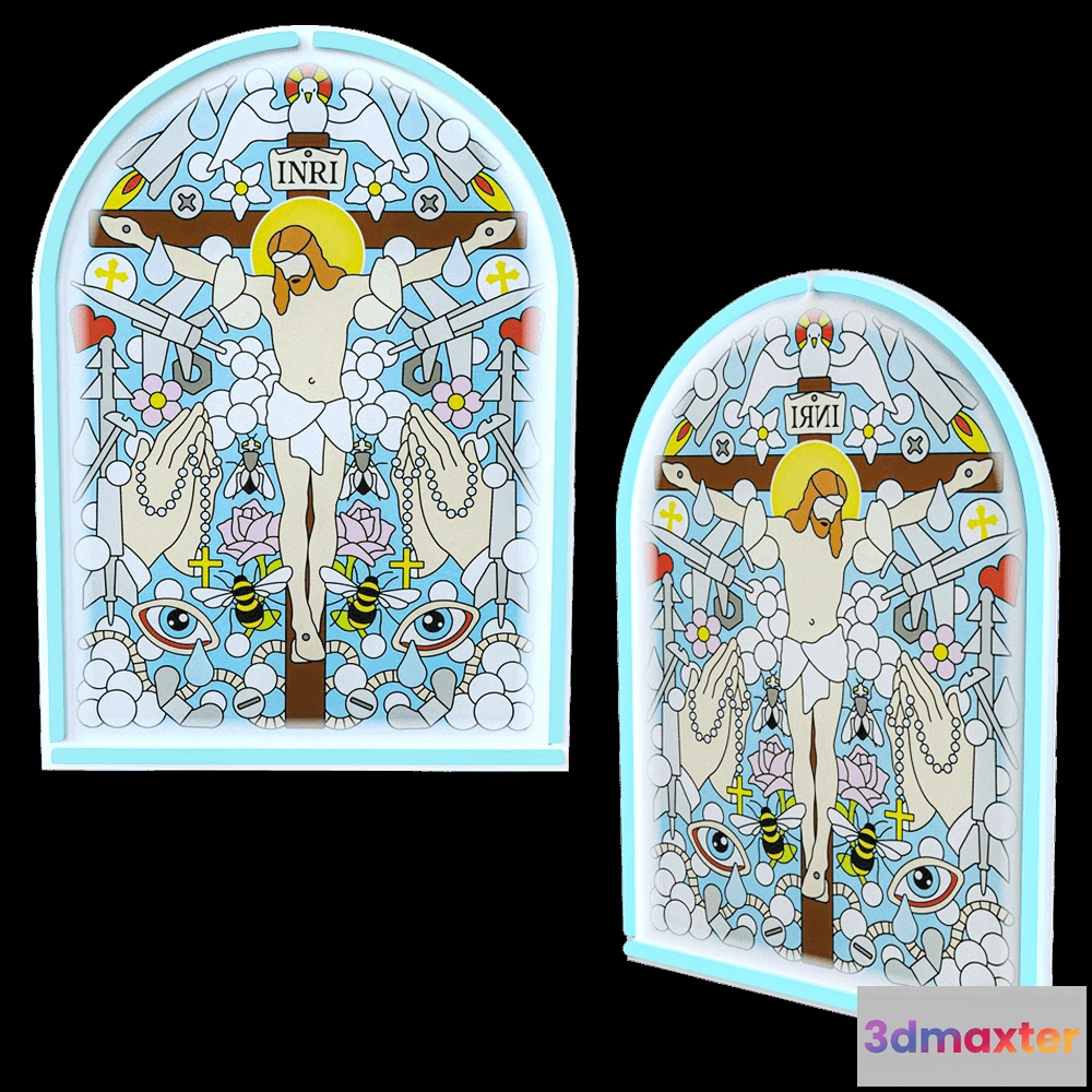 1662492 - SELETTI - Wall lamp Gospel Led signs Jesus 3D Max