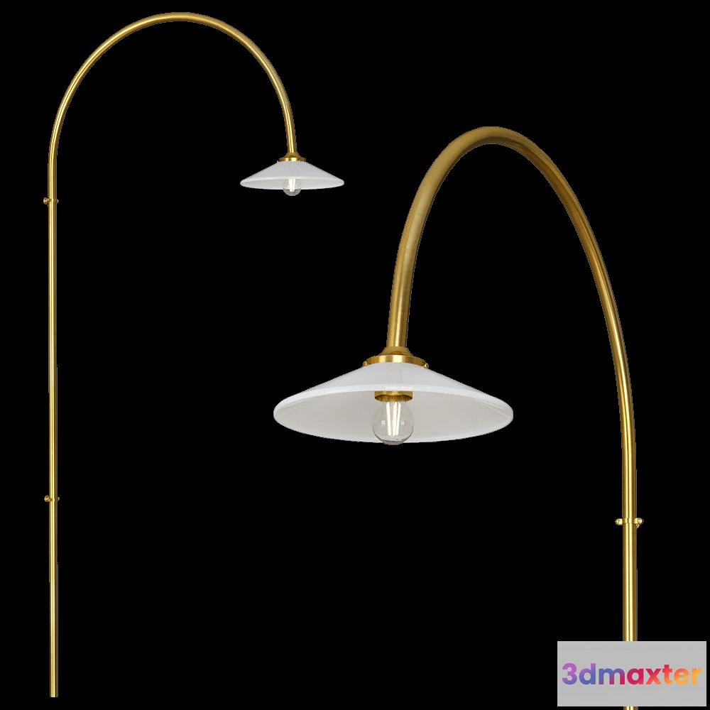 1662496 - Serax - Hanging wall lamp N°2 brass 3D Max