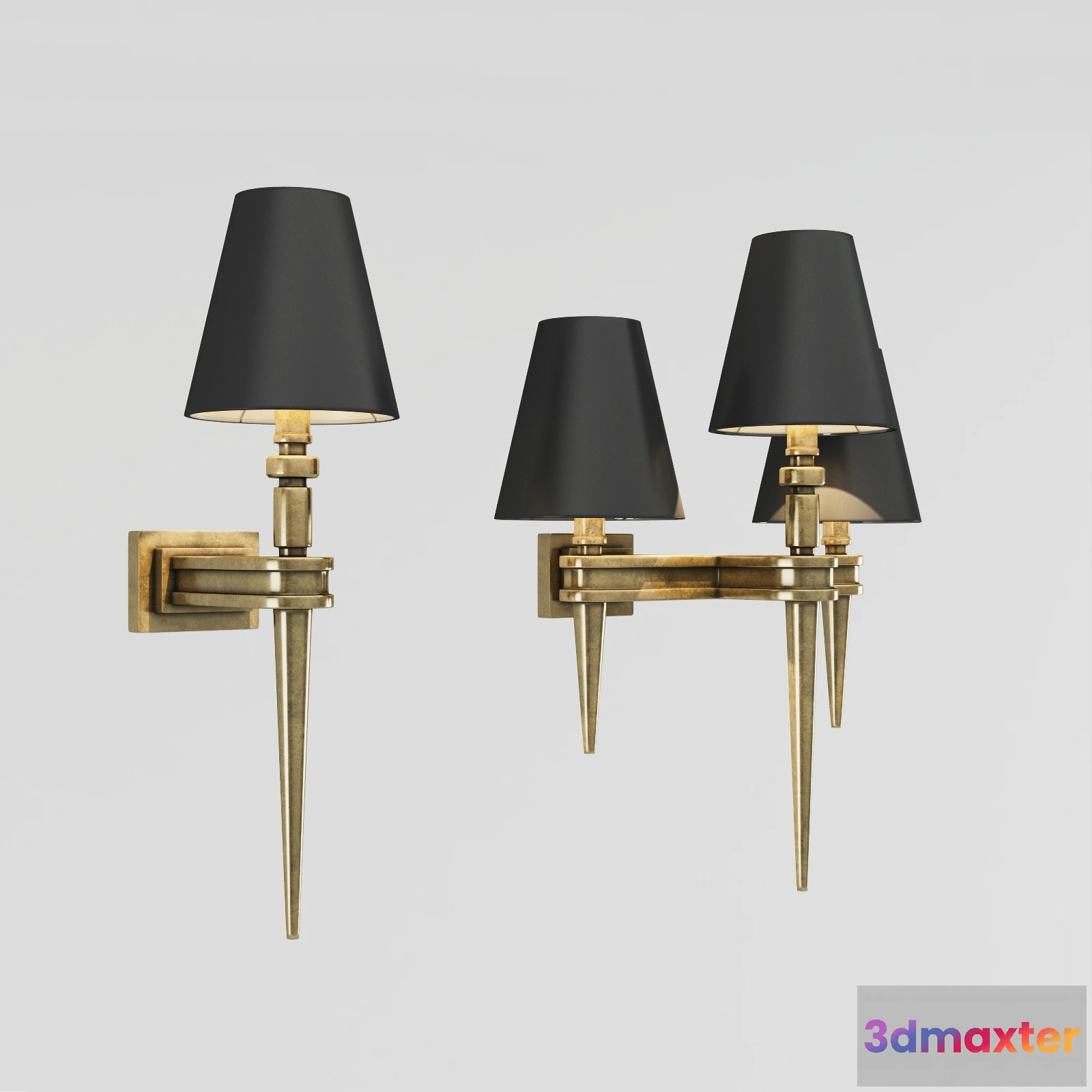 1662804 - lighting - Wall lamp Eichholtz Waterloo 3D Max