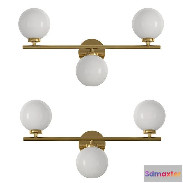 1662854 - lighting - Sconce wall lamp bubble Triple 3D Max
