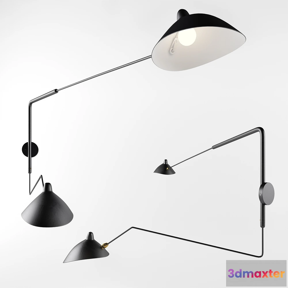 1662920 - lighting - Sconce 2 rotating arms 3D Max