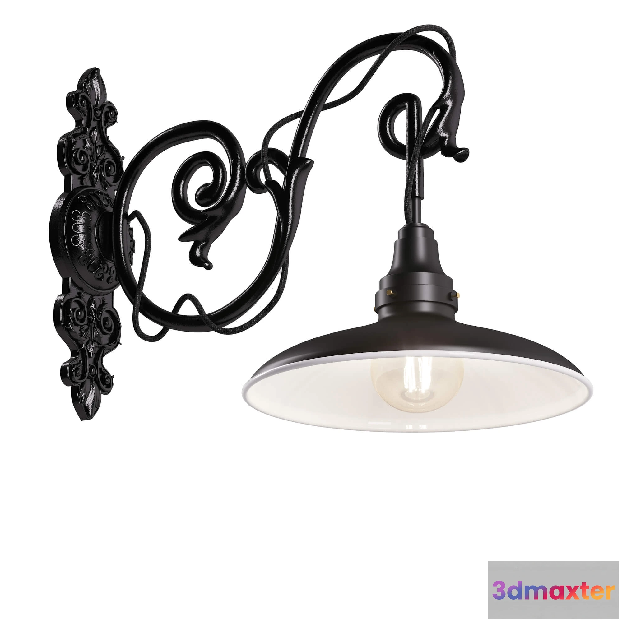 1662924 - lighting - Sconce bracket Black art. 2298 3D Max