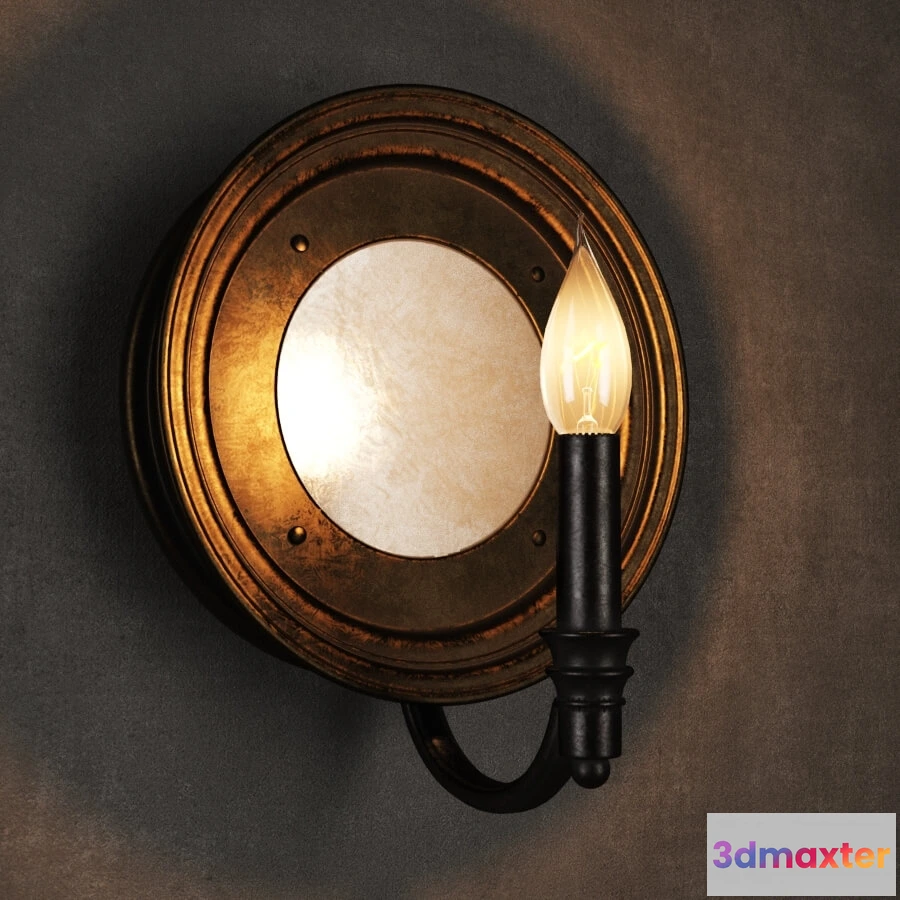 1663042 - lighting - Sconce SN013-1-ABG 3D Max