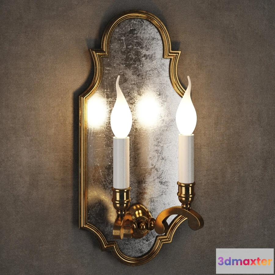 1663088 - lighting - Gramercy  Home  - Reardenn Sconce SN050-2-BRS 3D Max