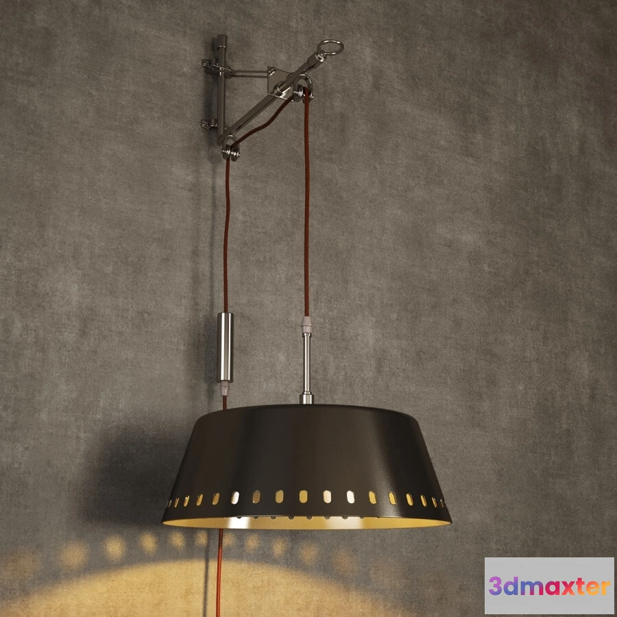 1663094 - lighting - Gramercy Home  - riddle sconce SN045-1-ABG 3D Max