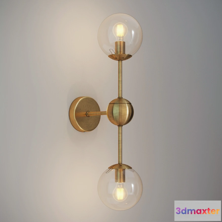 1663118 - lighting - Gramercy  Home - Livi Sconce SN066-2-BRS 3D Max