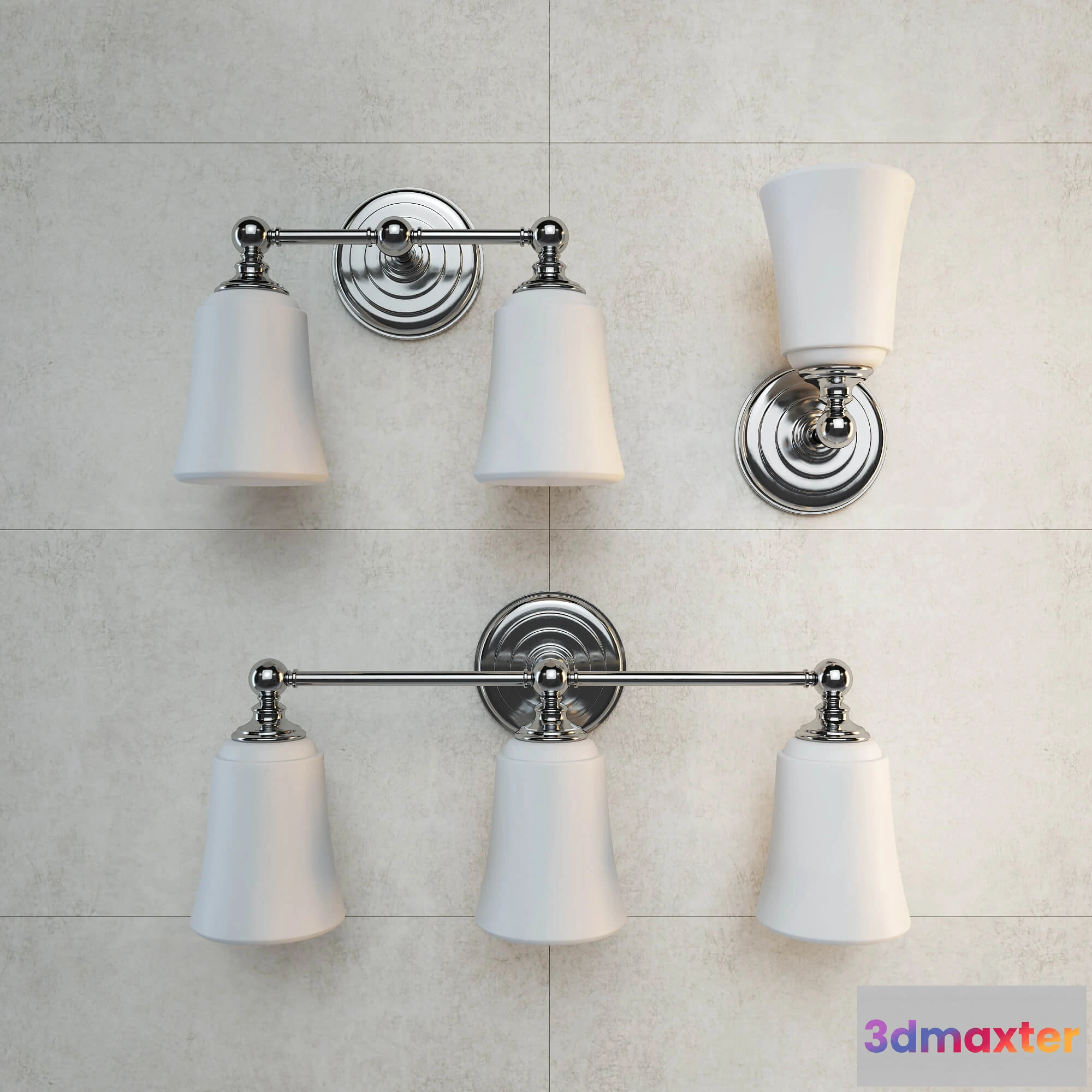 1663162 - lighting - Elstead Feiss Huguenot Lake  Perry wall light 3D Max