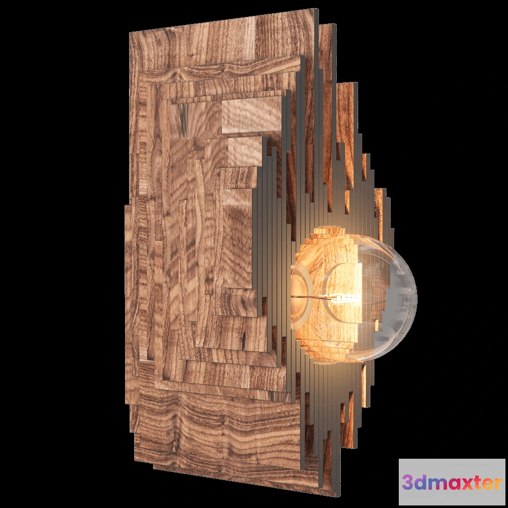 1663700 - WasserKRAFT - Wall lamp Galactic Fourier 3D Max