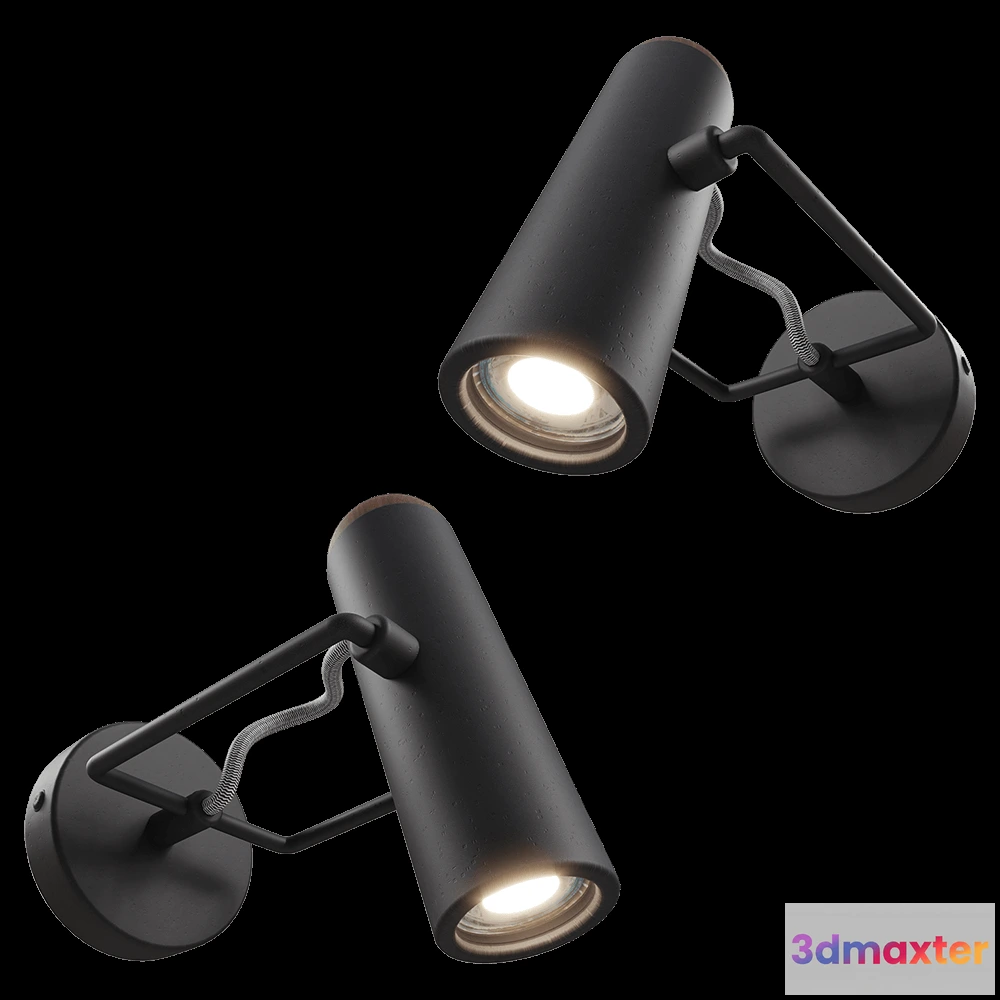 1663762 - Zuiver Group   - Wall lamp Marlon black 3D Max