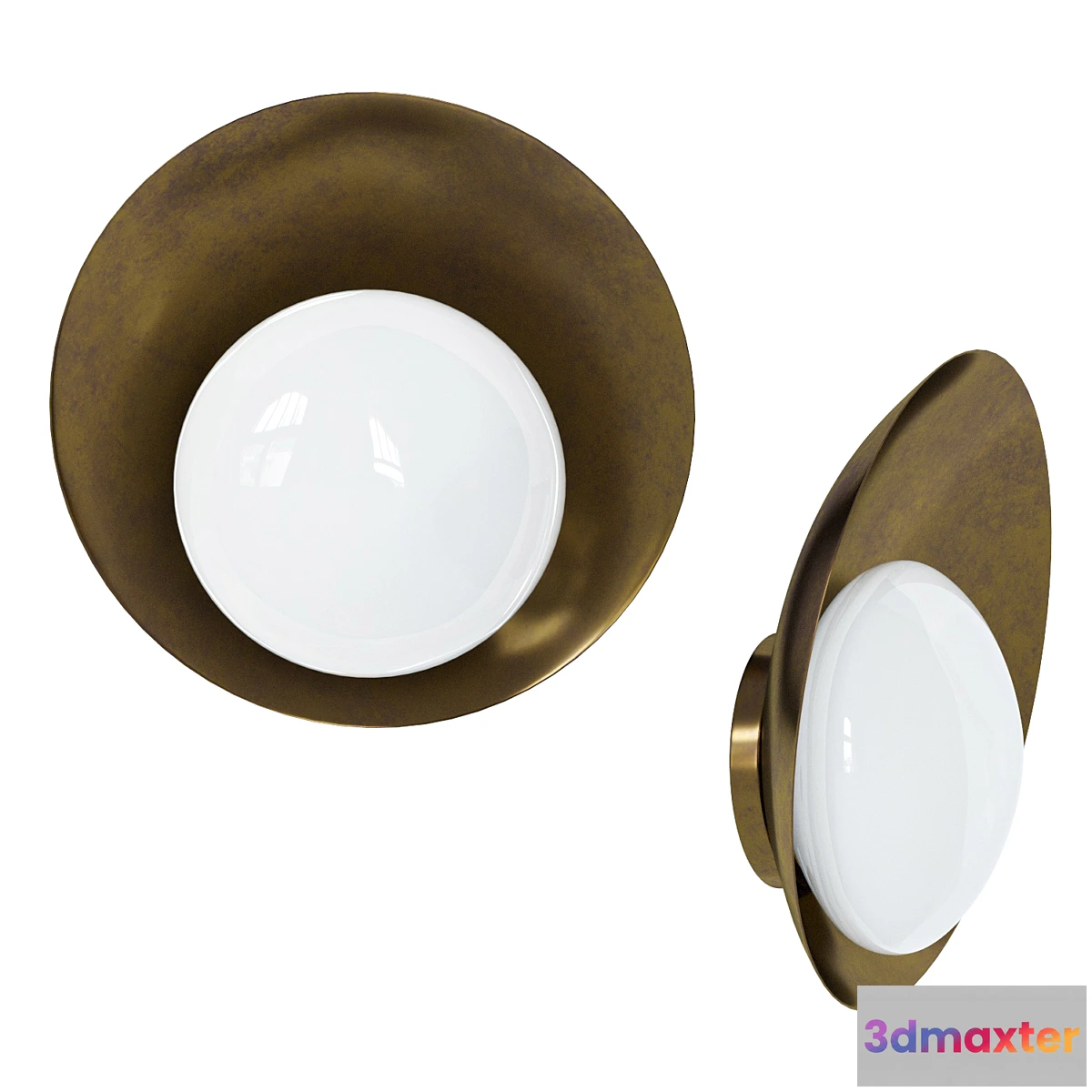 543433 - Brass Wall Lights “Concha” by Gallery L7