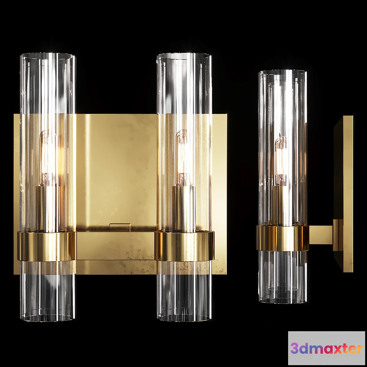 568790 - Restoration Hardware RAVELLE DOUBLE SCONCE Brass