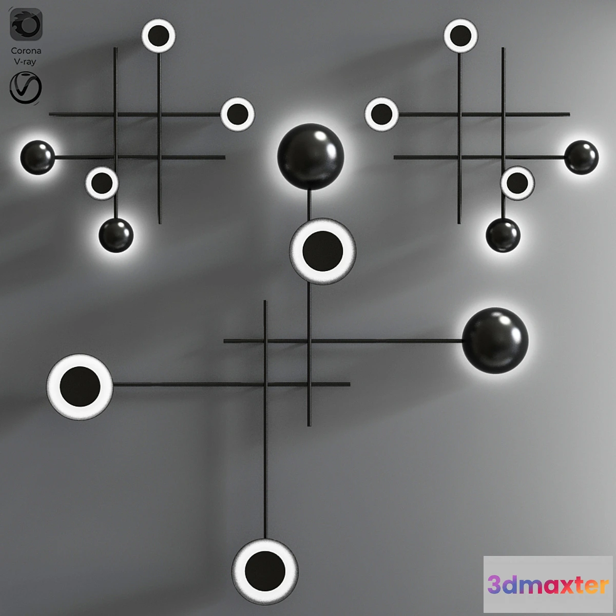 568830 - Gaia - Modern suspended or wall led lamp