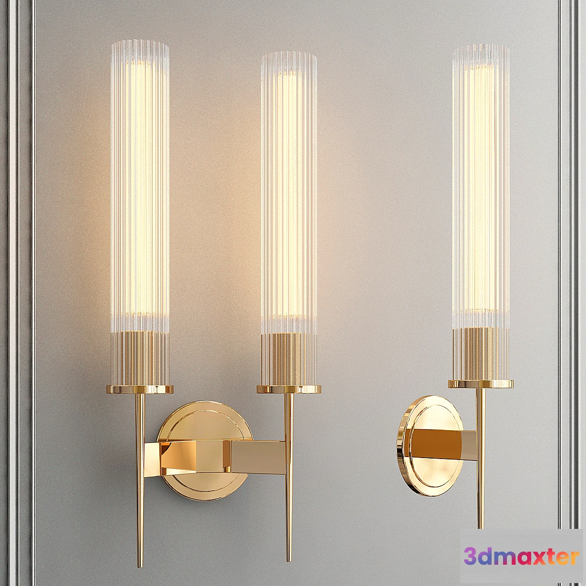 569046 - Sconce with glass shade