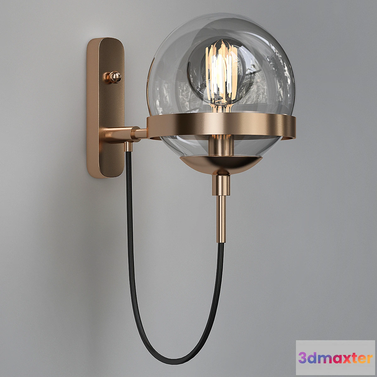 616708 - Retro Antique Brass 1-Light Wall Sconce