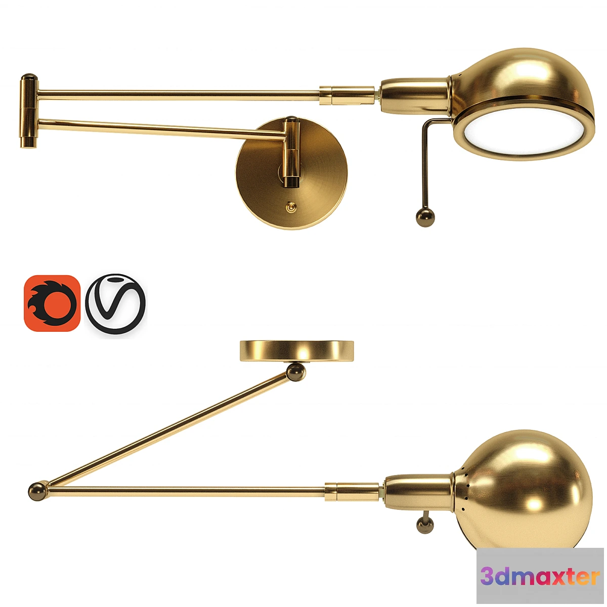 616736 - Reade Wall Light Antique Brass