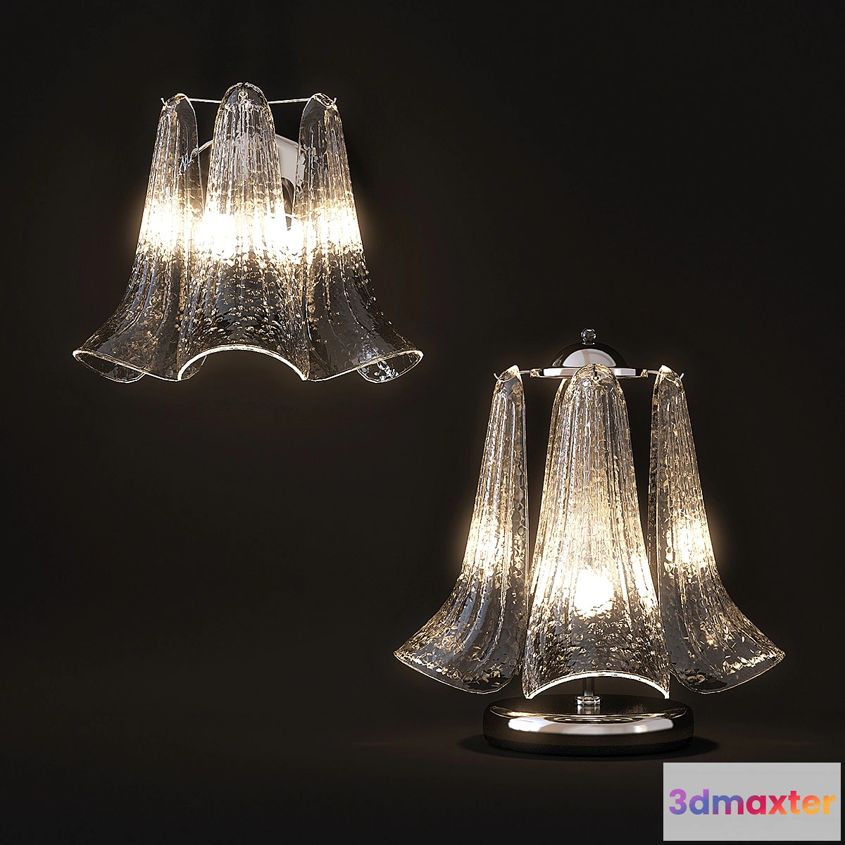 632379 - Novaresi Tulipani Wall lamp and Table lamp