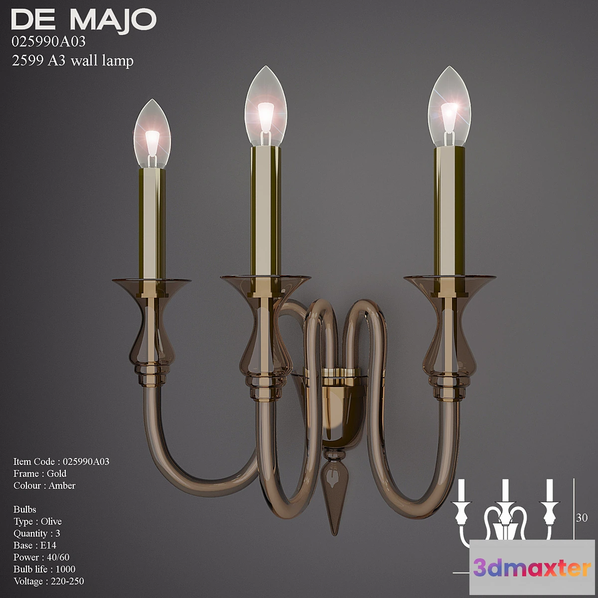 643753 - De majo2599A3 wall lamp