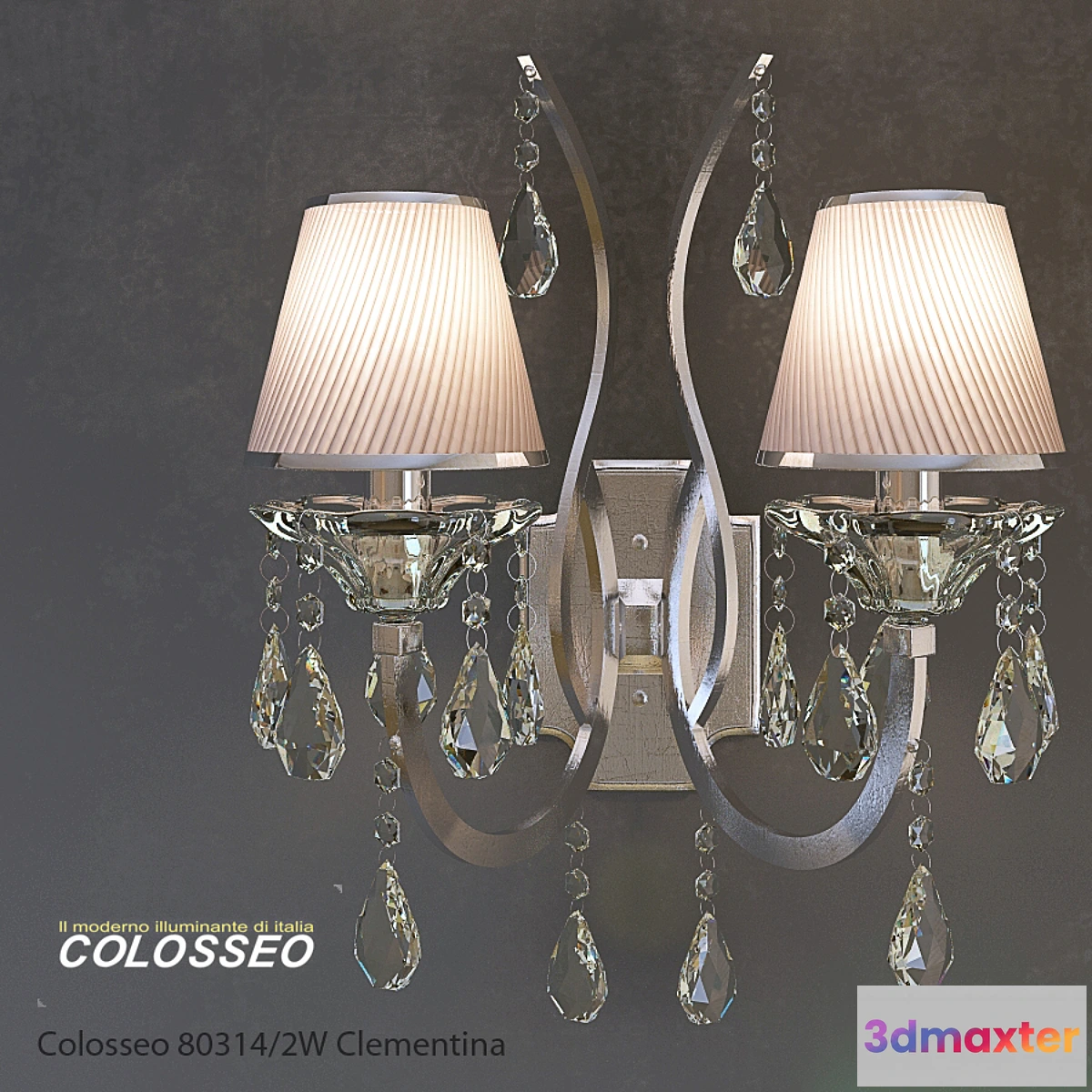 643773 - Sconce Crystal COLOSSEO 80314 _ 2W CLEMENTINA Chrome