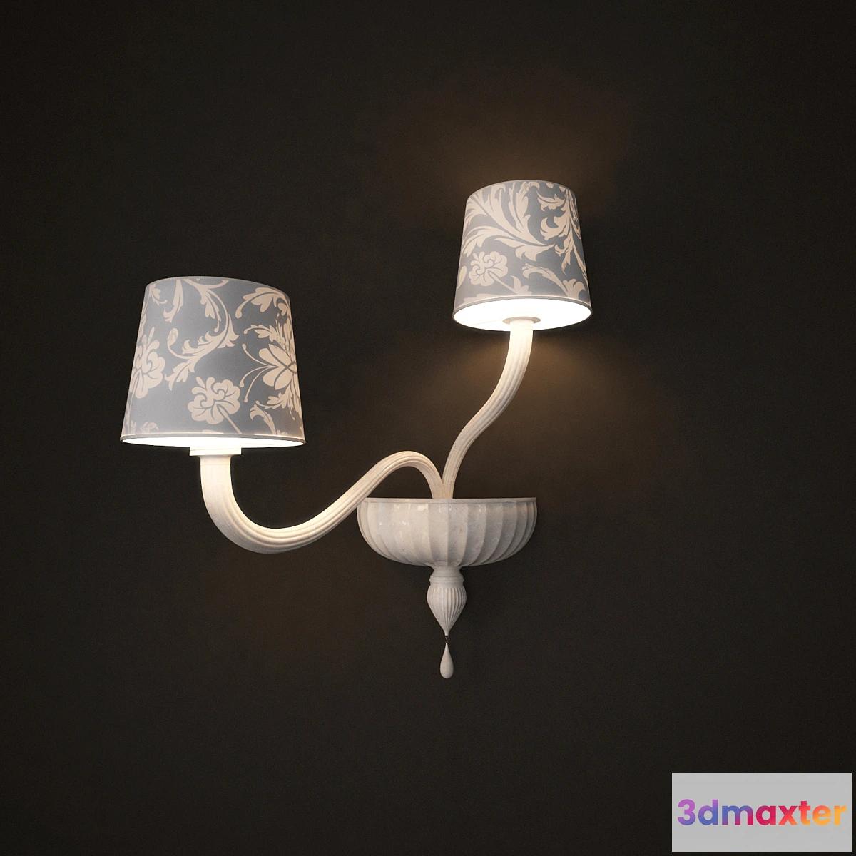 643797 - Fortuny 2 Arm Garbo LED Chandelier