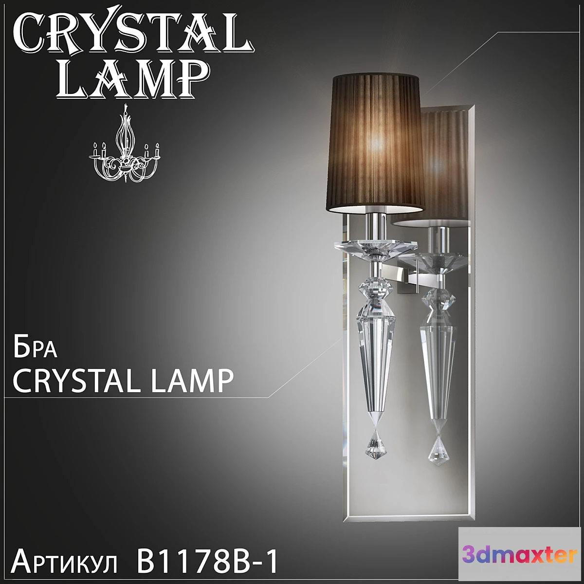 643805 - Sconces Crystal Lamp Falcetto B1178B-1
