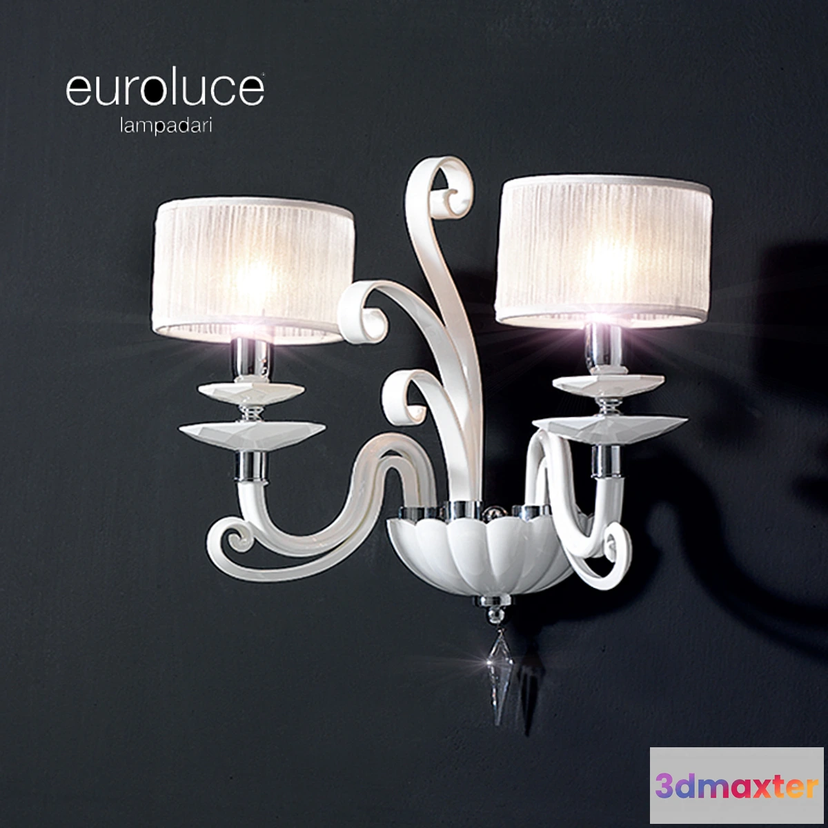 647537 - Euroluce Lampadari Alicante White shade sconce