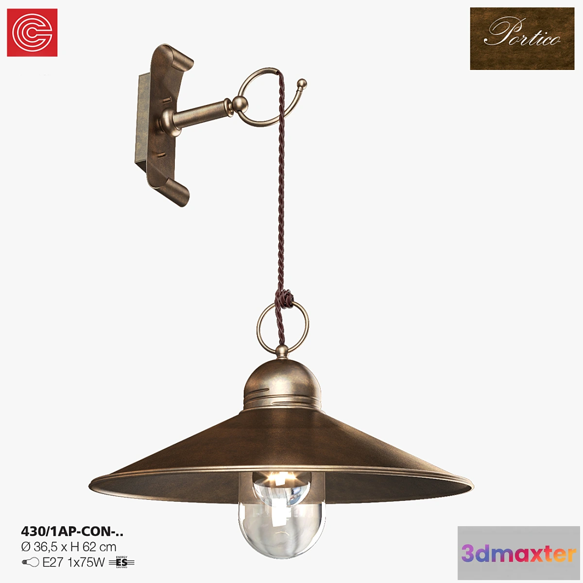 648103 - Bra Cremasco illuminazione Portico art.430