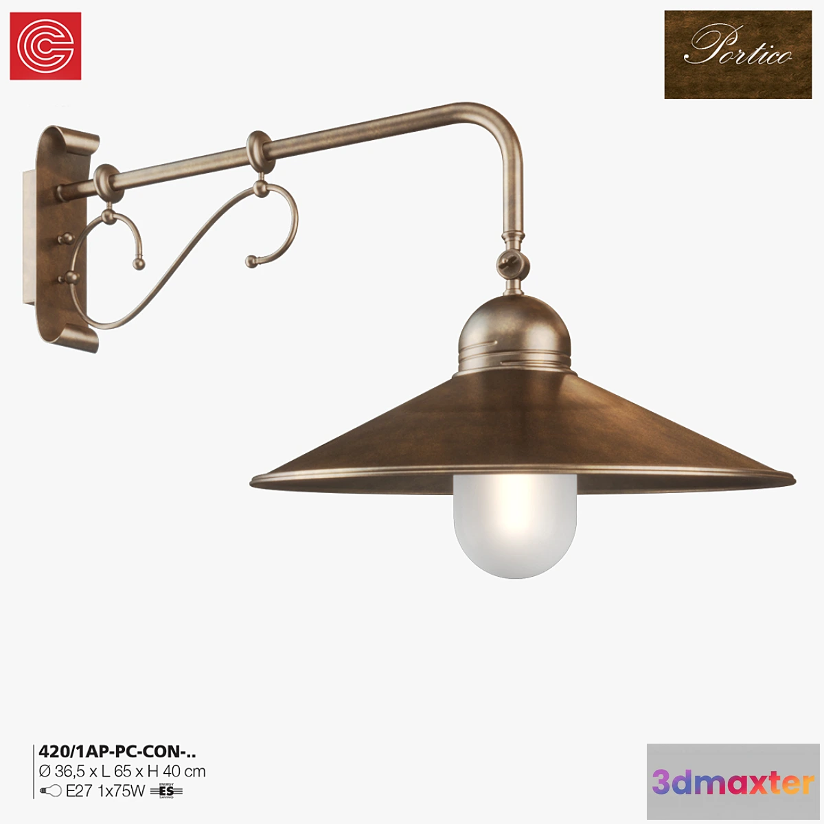 648105 - Bra Cremasco illuminazione Portico art.420