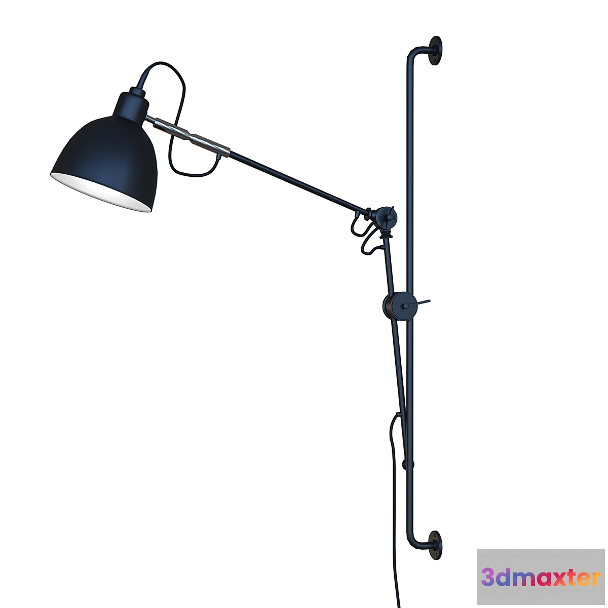 657401 - Newrays adjustable antique industrial swing arm wall lamp