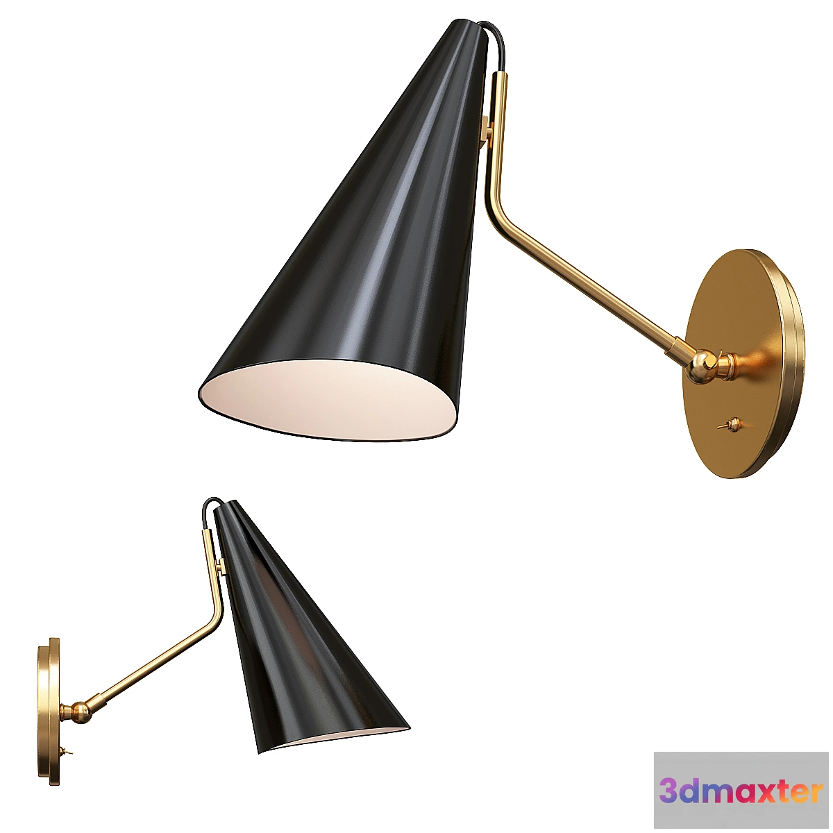 659867 - Vc Light Clemente Wall Lamp in Black