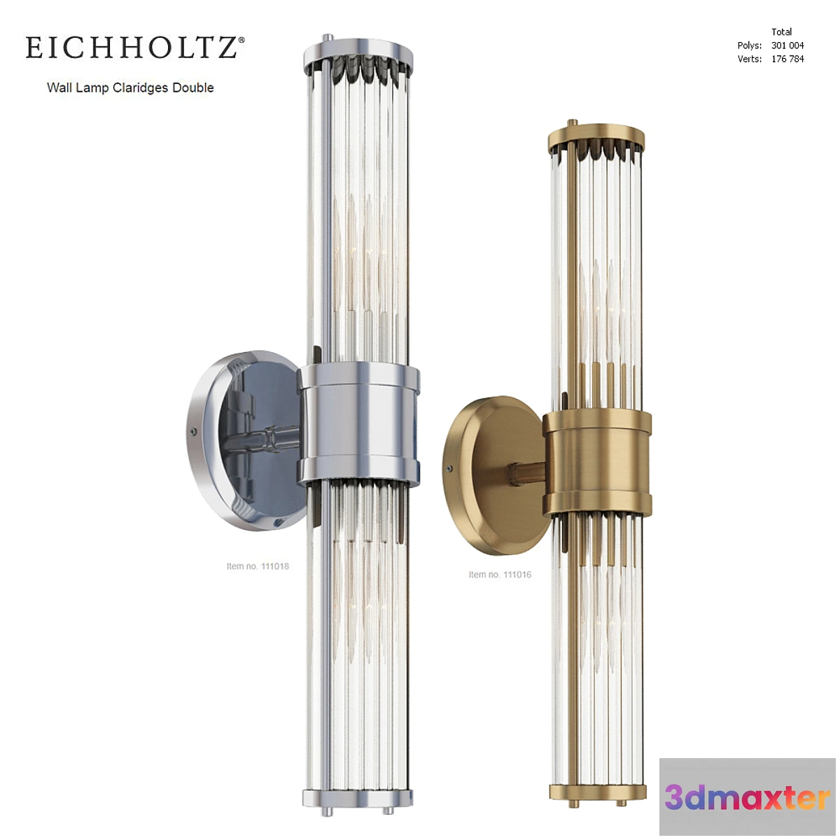 665183 - EICHHOLTZ Wall Lamp Claridges Double 111018 111016