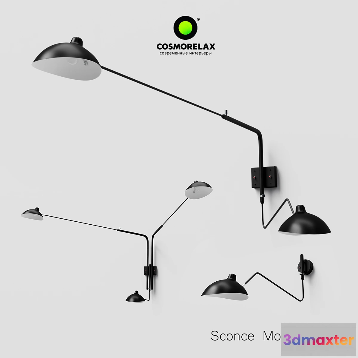 667865 - Sconce Mouille for 1 2 and 3 lamps