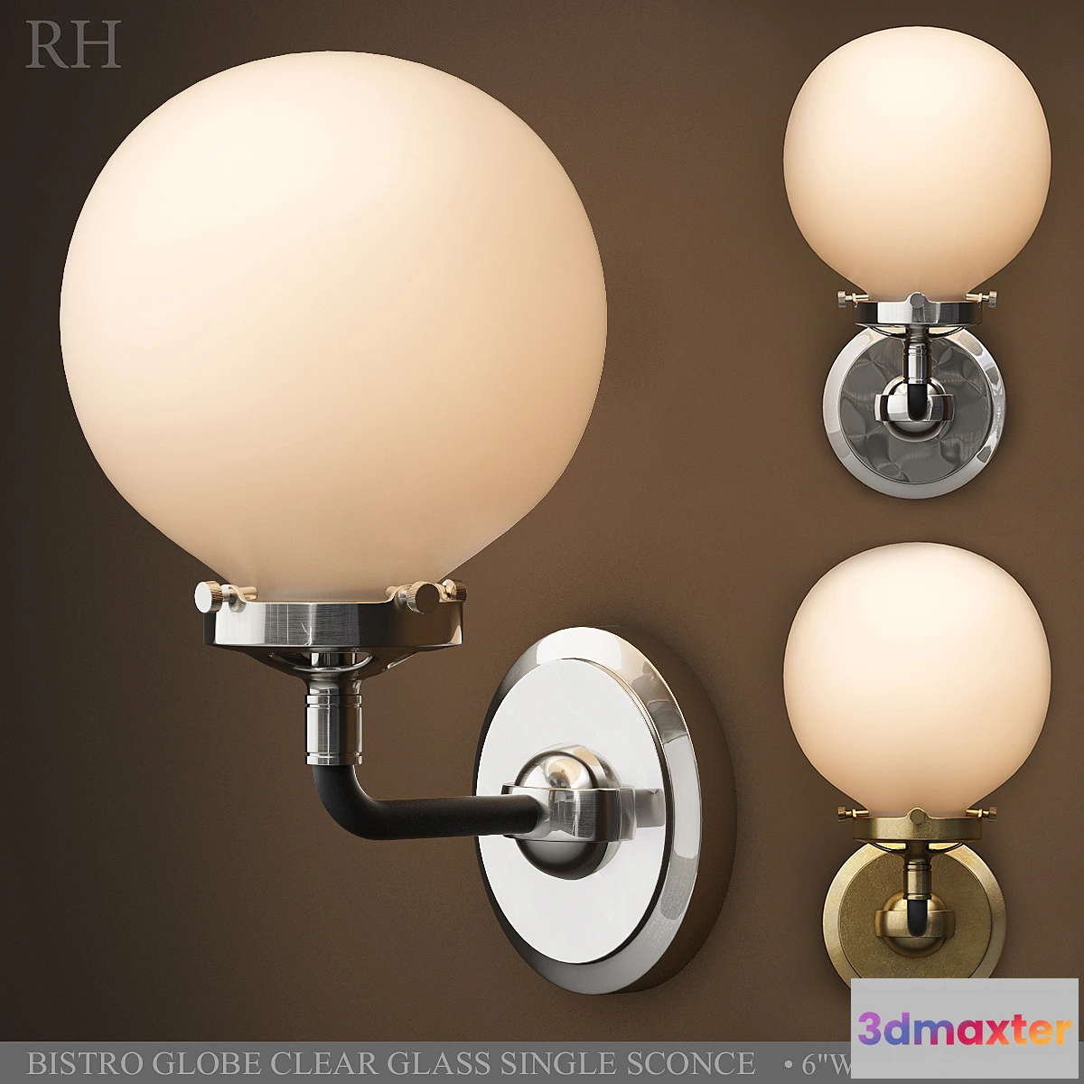 669481 - BISTRO GLOBE CLEAR GLASS SINGLE SCONCE